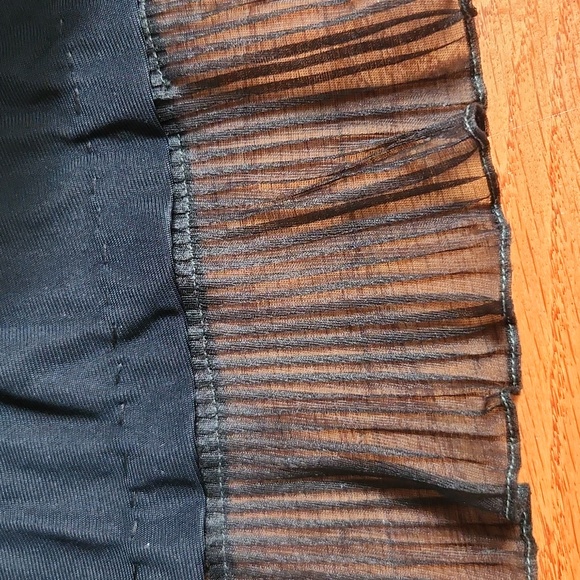 Vintage Slip Nightgown Sheer Pleated Spaghetti Strap - Picture 12 of 16